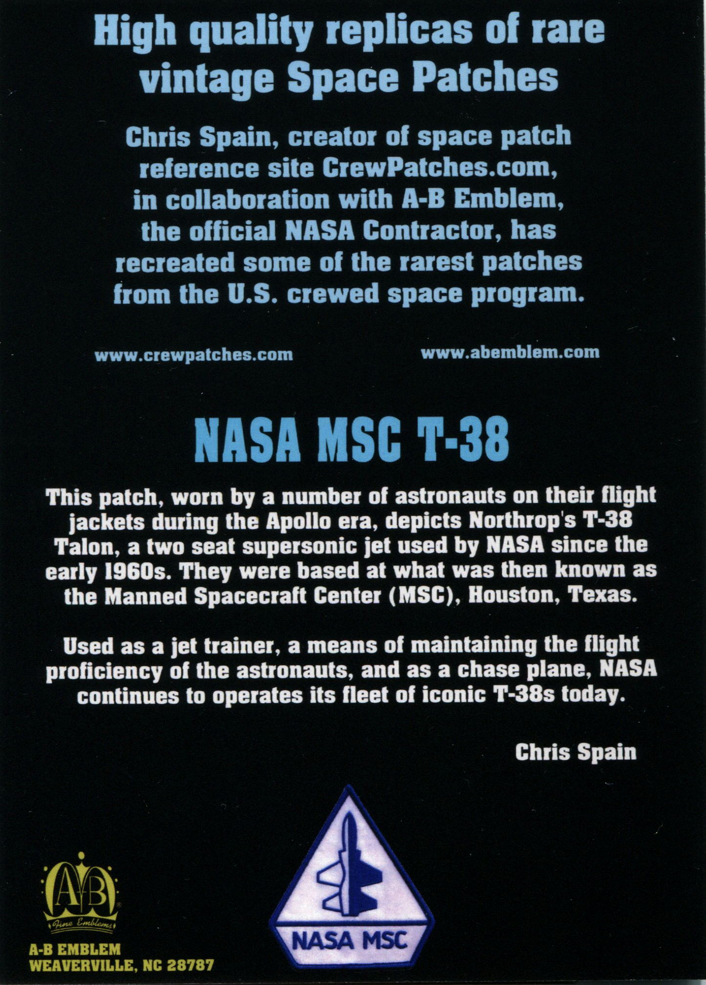 MSC T-38 - Space Patches