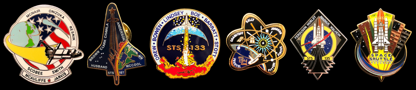 Last Shuttle Mission Pin Set - Space Patches