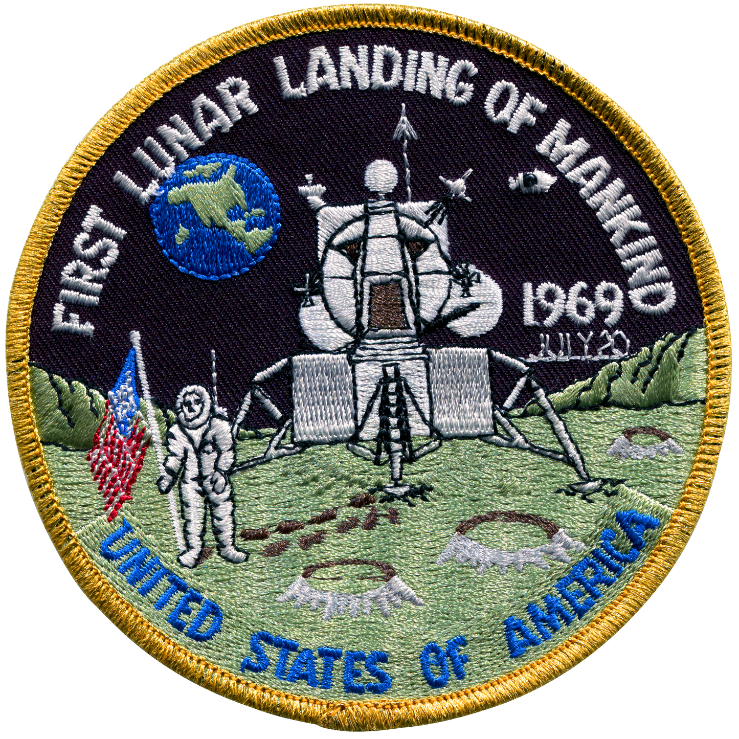 1st Lunar Landing - Space Patches