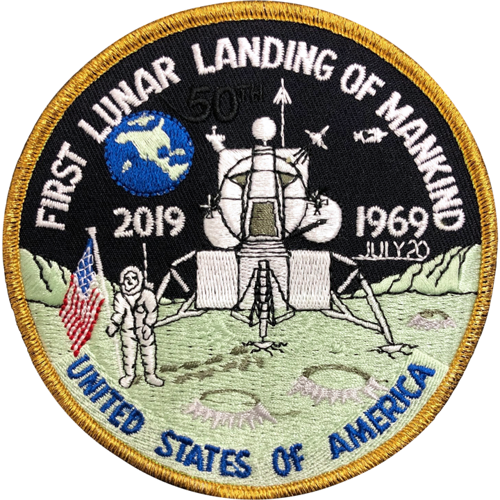 First Lunar Landing 50th 1969-2019 - Space Patches