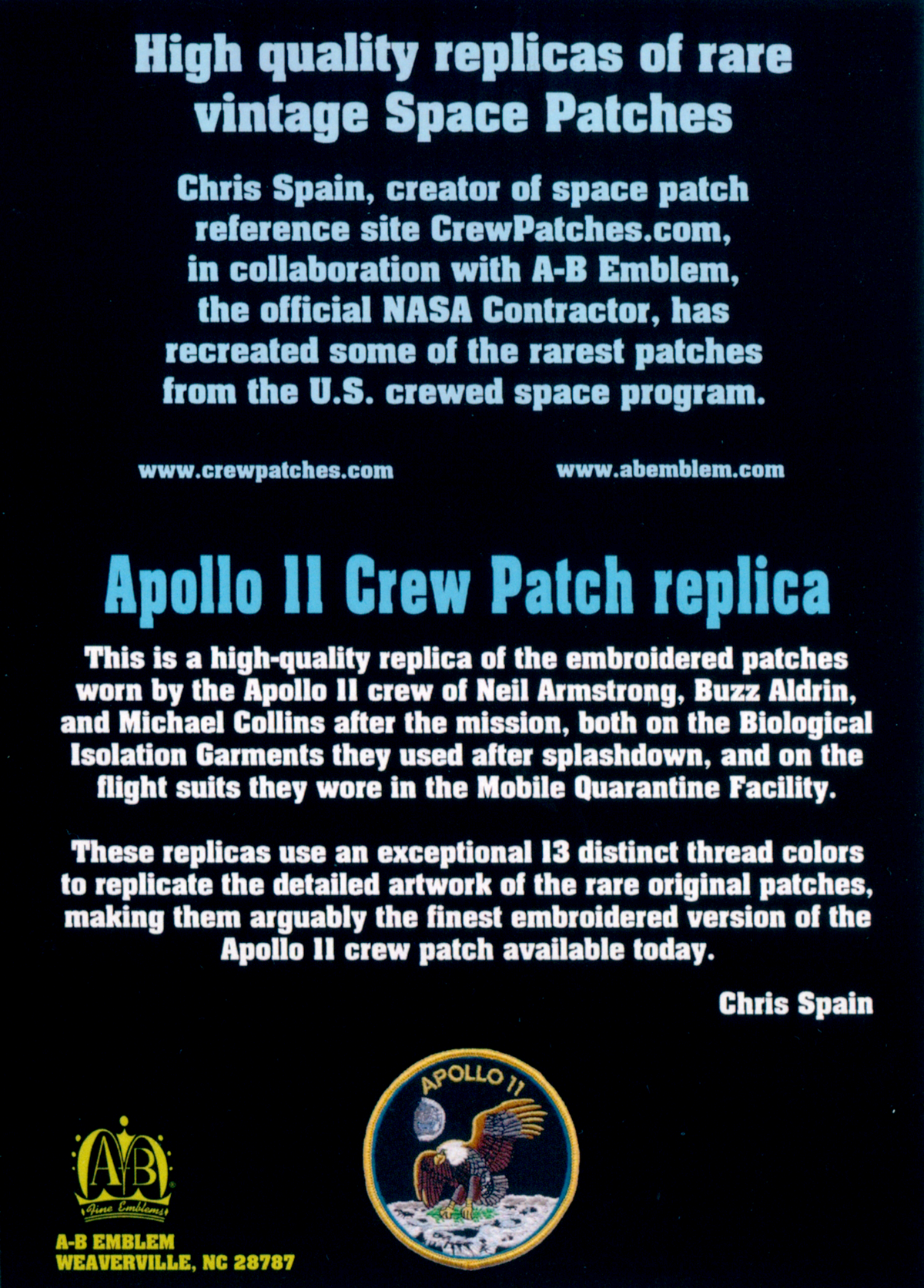 Apollo Retro Store NASA Patch Apollo Exploration Mission Collectibles Vintage Original ...